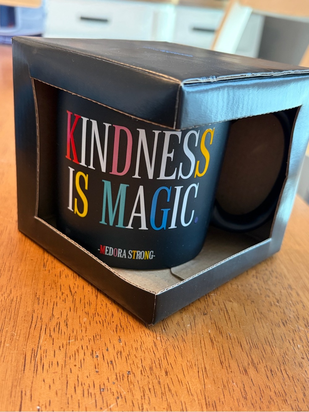 Kindness Is Magic Matte Black Mug